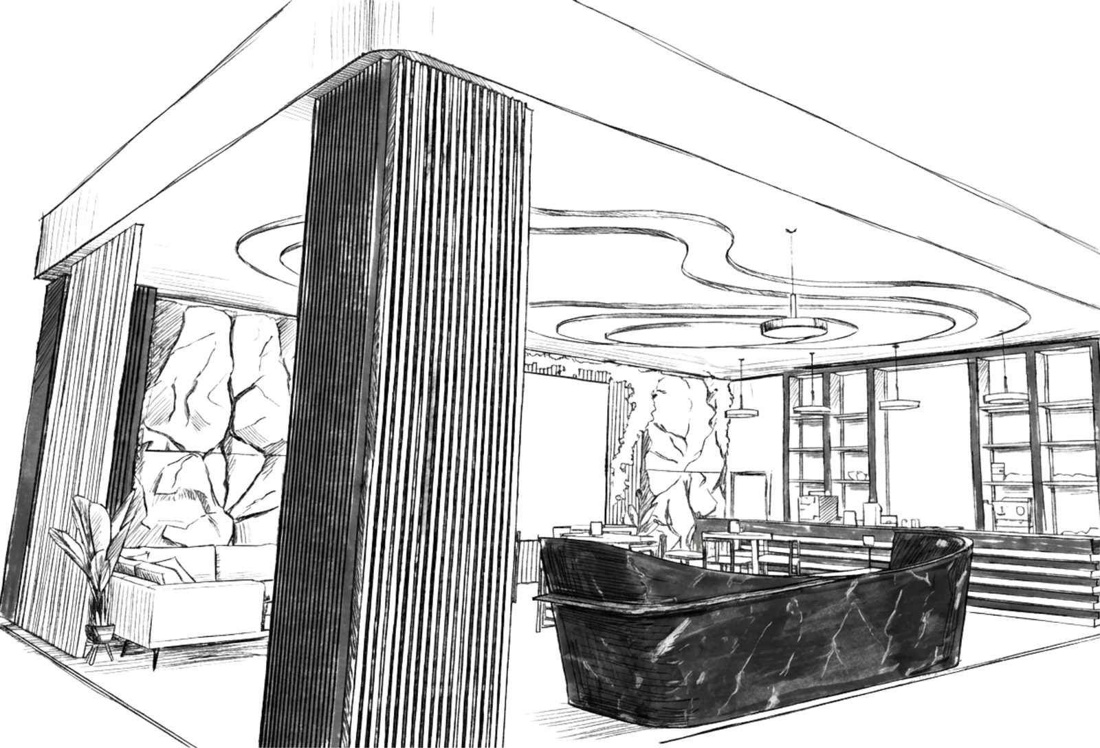 Exhibition Stand Design Illustration