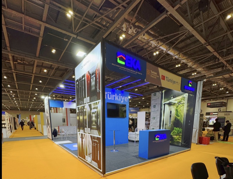 EKA Elevator DUM FLEX stand at UK Construction Week London
