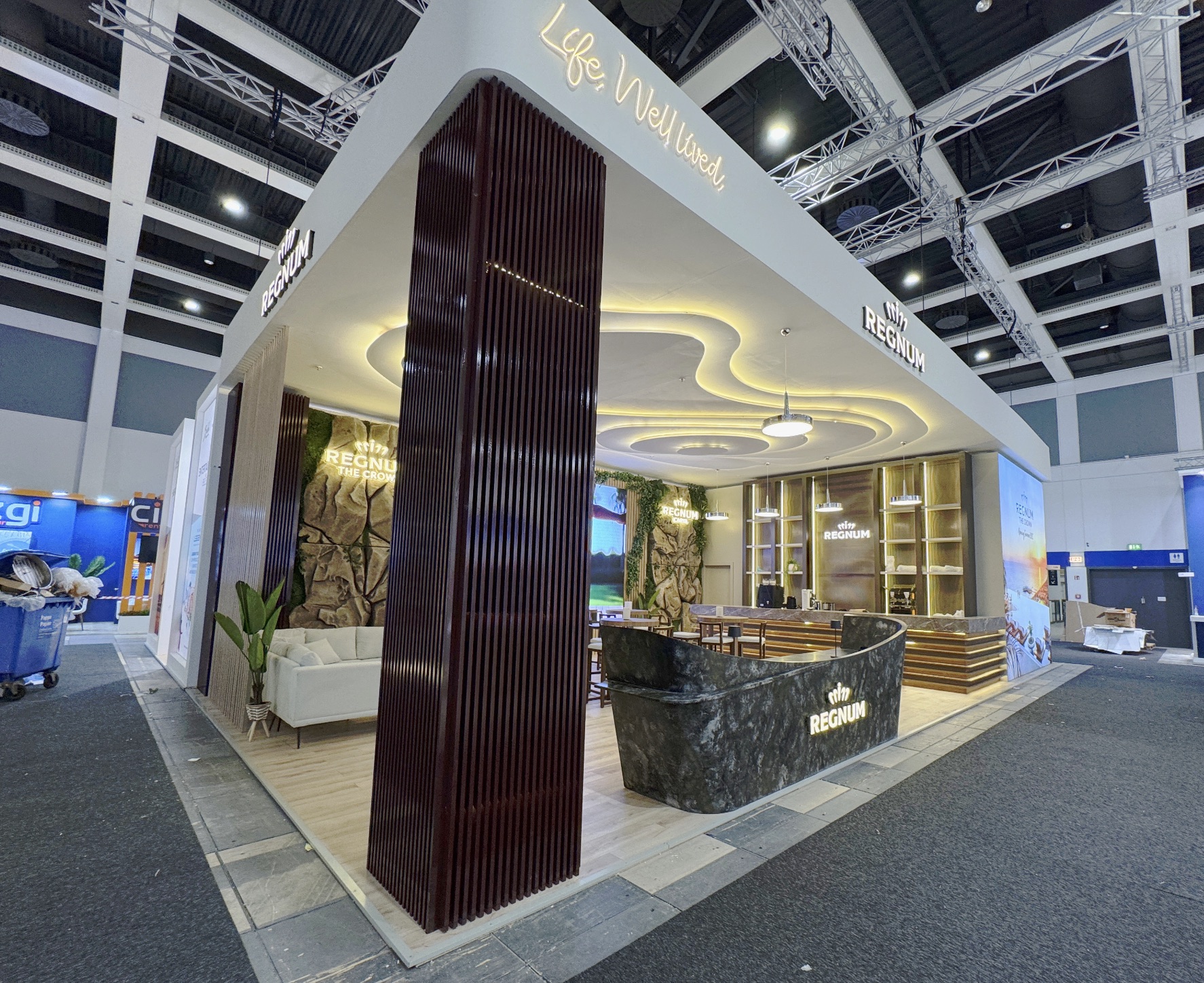 Regnum Hotels Bespoke open-lobby exhibition stand at ITB Berlin
