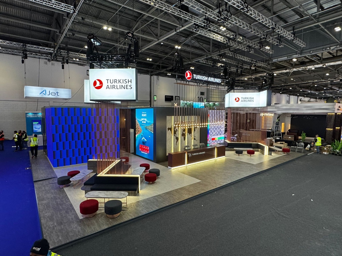 Turkish Airlines Bespoke stand at WTM London, view 11