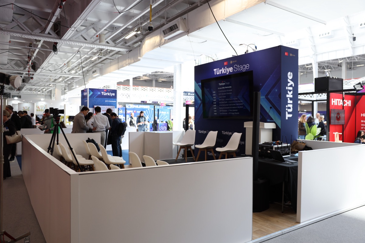 Government of Türkiye DUM FLEX stand at London Tech Week, view 1