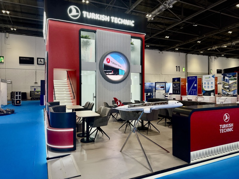 Turkish Technic exhibition stand at MRO Europe by Dum Event